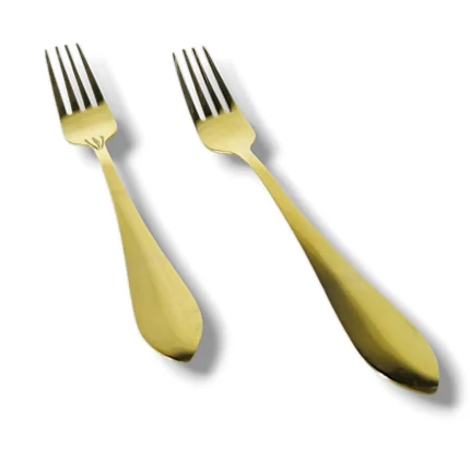 6 Pcs Stainless Steel Table Fork in Golden Color For Dining
