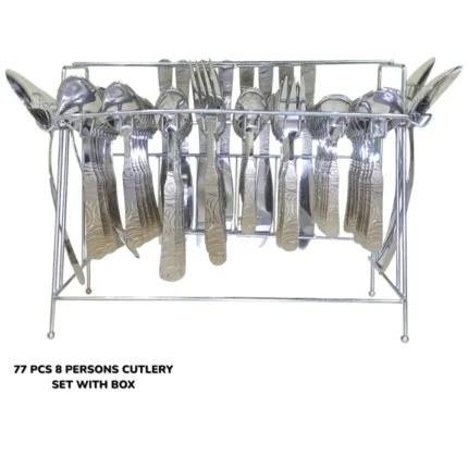 77 Pcs Stainless Steel Flatware Set With Box