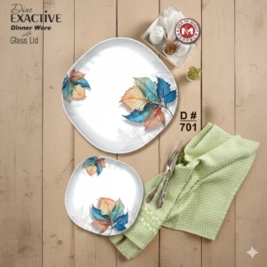 Dine Exactive Double Glazed Melamine Dinner Ware With Glass Lid