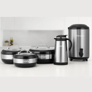 Dynasty 5 Piece Hot Pots Set in Grey Color