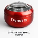 Dynasty Small Hot Pot with Glass Lid For Food Storage in Red Color