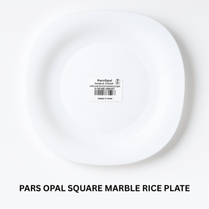 Pars Opal Marble in Square Shape Rice Plate For Dining