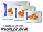Melamine 3 Pieces Serving Tray Set