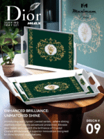 4 Pieces Melamine Dior Printed Serving Tray Set