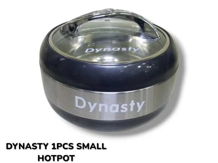 Dynasty Small Hot Pot with Glass Lid For Food Storage in Grey Color
