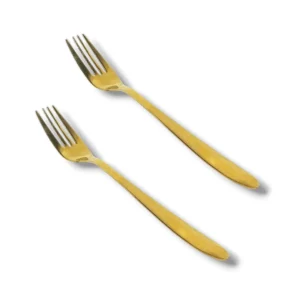 6 Pcs Stainless Steel Golden Color Table Fork For Dining