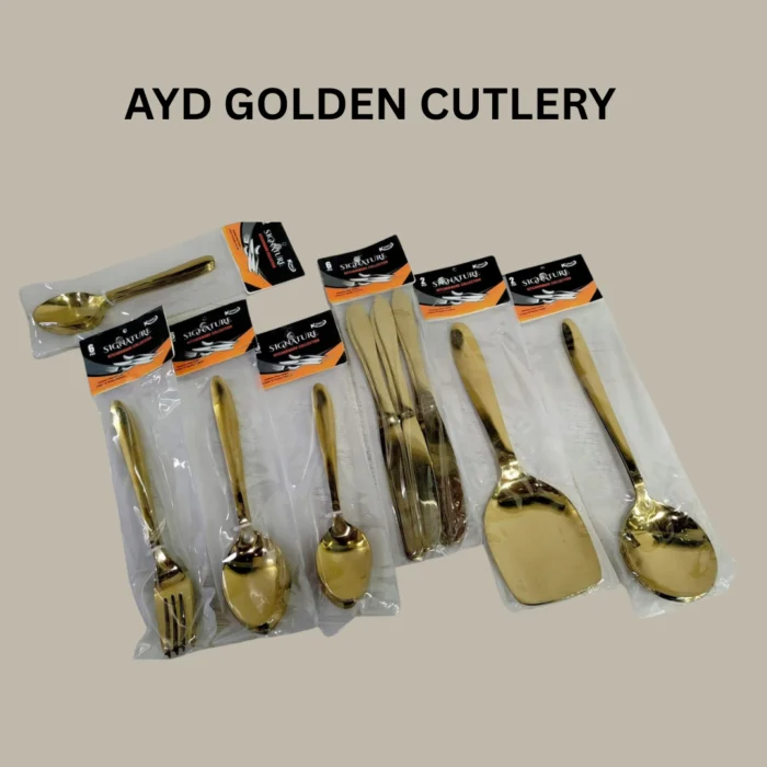 Loose Cutlery Golden Color Stainless Steel