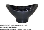 Melamine Black Medium Bowl For Serving