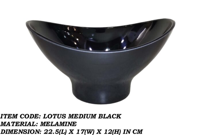 Melamine Black Medium Bowl For Serving