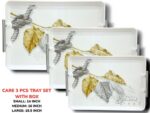 Melamine Printed Serving 3 Pieces Tray Set