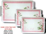 Melamine Printed Serving 3 Pieces Tray Set