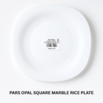 Pars Opal Marble in Square Shape Rice Plate For Dining