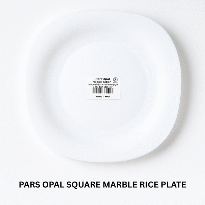 Pars Opal Marble in Square Shape Rice Plate For Dining