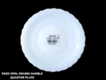 pars opal round marble quarter plate