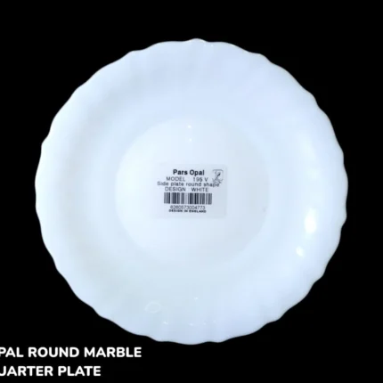 pars opal round marble quarter plate