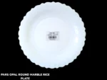 pars opal round marble rice plate
