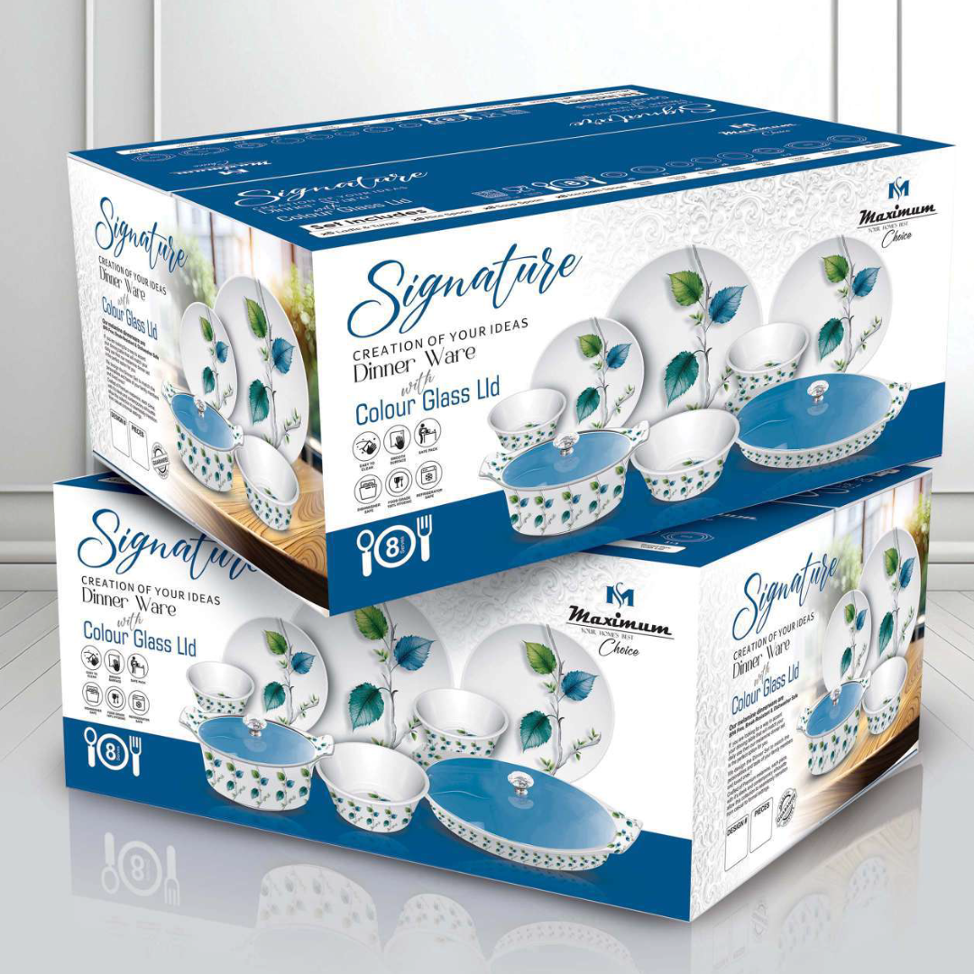 Signature Melamine Dinner Set For 8 Person 88 Pcs