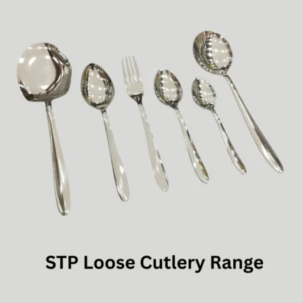 Stainless steel loose cutlery set for dining and serving
