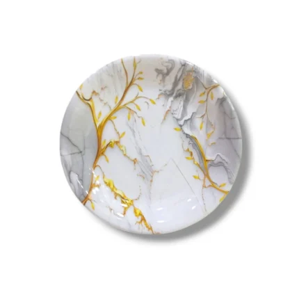 8-Inch Double Glazed Melamine Quarter Deep Plate for Serving Meals
