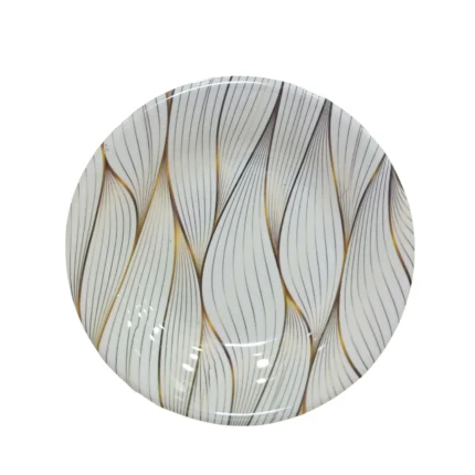 8-Inch Double Glazed Printed Melamine Quarter Deep Plate for Serving Meals
