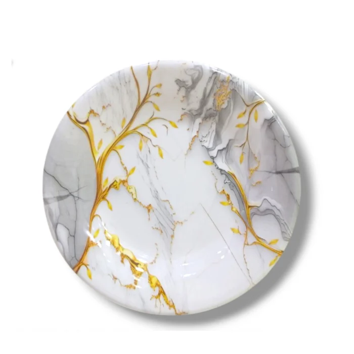 9-Inch Double Glazed Melamine Deep Plate for Serving Meals