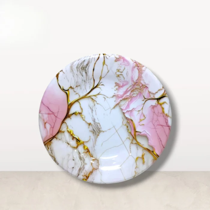 9-Inch Double Glazed Printed Melamine Deep Plate for Serving Meals