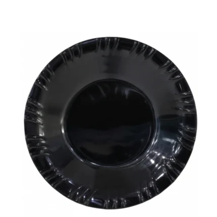 Black Color Double Glazed Melamine Deep Plate