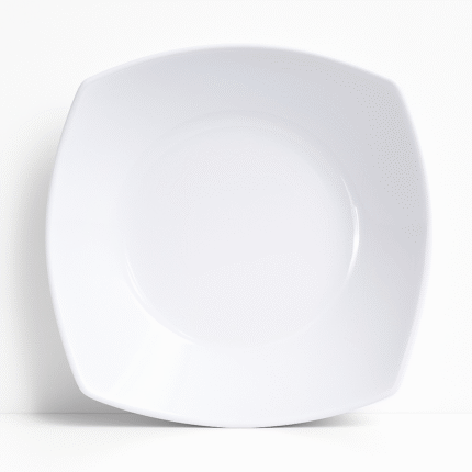 Double Glazed New Square Shape White Quarter Plate Set