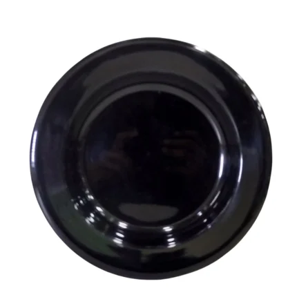 Double Glazed Melamine Black Color Deep Plate 8.5 inch