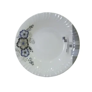 Double Glazed Melamine Blue Print Deep Plate For Dining