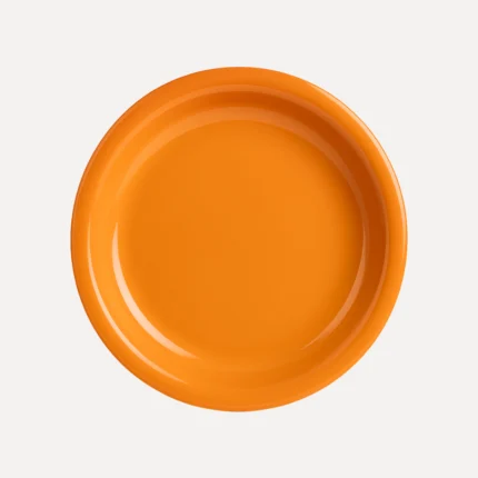 Double Glazed Melamine Orange Color Plate for Dining