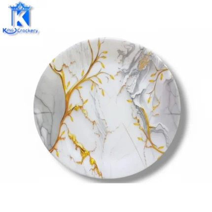 Double Glazed Melamine Printed Rice Plate