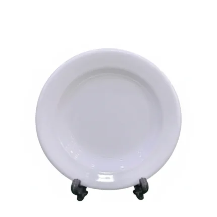 Double Glazed Melamine White Color Deep Plate 8.5 inch