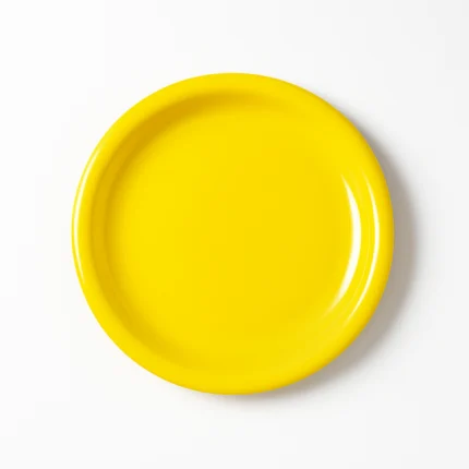 Double Glazed Melamine Yellow Deep Plate For Dining