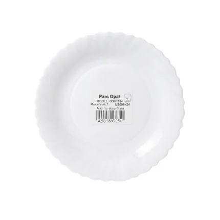 6 Pcs Round Marble Dinner Plates for Serving Meals