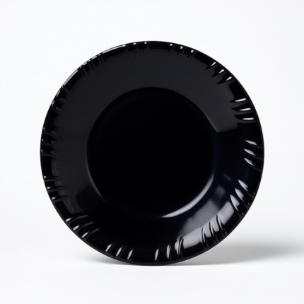 Double Glazed Dubai Shape Black Quarter Plate Set