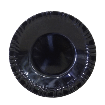 Double Glazed Dubai Shape Black Deep Plate Set