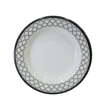 Printed Double Glazed Melamine Deep Plate For Dining