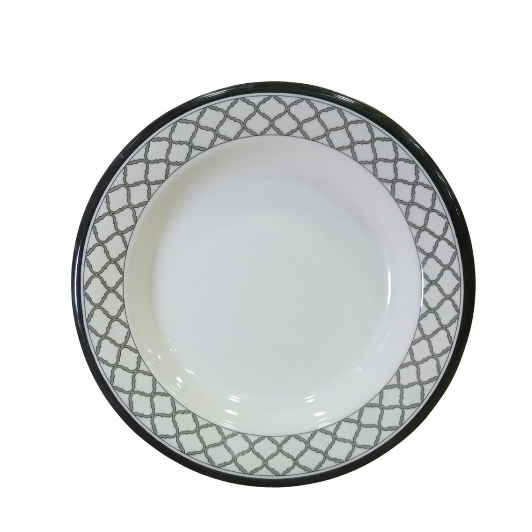 Printed Double Glazed Melamine Deep Plate For Dining Printed Double Glazed Melamine Deep Plate For Dining