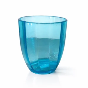 Transparent Aqua Color Acrylic Drinking Glass