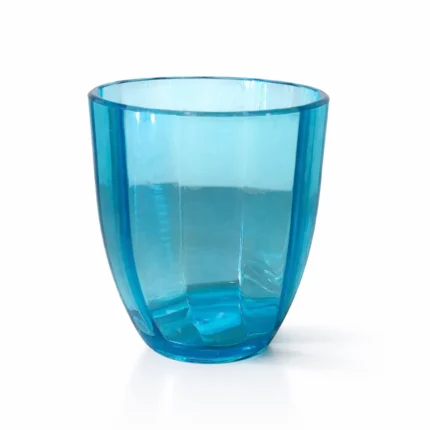 Transparent Aqua Color Acrylic Drinking Glass