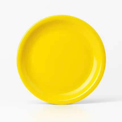Yellow Color Melamine Double Glazed Rice Plate 10 inch