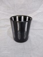 Acrylic Striped Glass in Black Color For Drinking