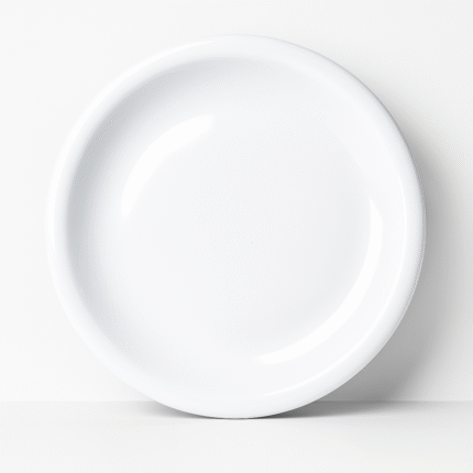Double Glazed Melamine 10 inch Deep Plate in White Color