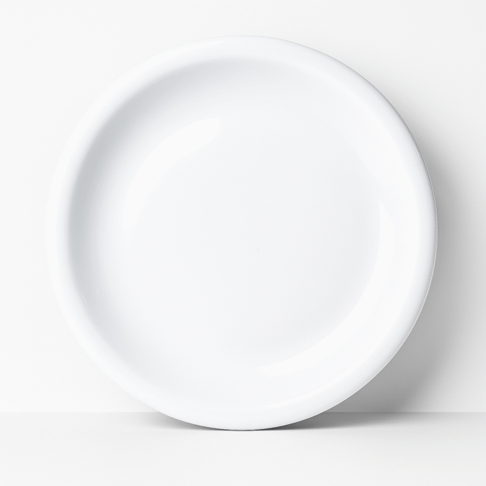 Double Glazed Melamine 10 inch Deep Plate in White Color