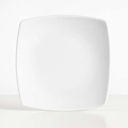 Double Glazed Melamine 10 inch Rice Plate in Square Shape