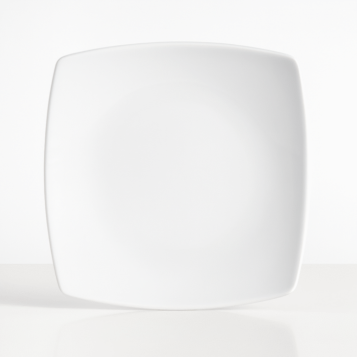 Double Glazed Melamine 10 inch Rice Plate in Square Shape
