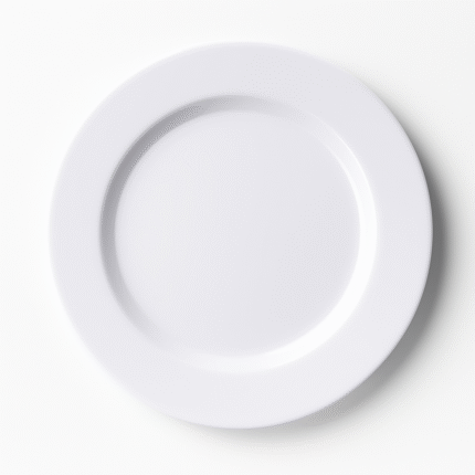 Double Glazed Melamine 10 inch Rice Plate in White Color