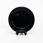 Double Glazed Melamine 7.5 inch Quarter Deep Plate in Black Color For Dining
