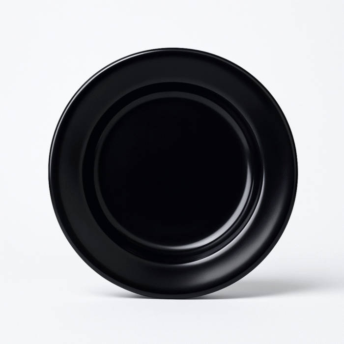 Double Glazed Melamine 8.5 inch Deep Plate in Black Color For Dining